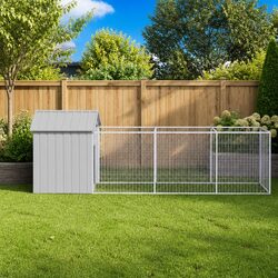 Comfortable Dog House with Run for Your Furry Friend