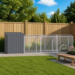 Warm and Welcoming Dog House with Run for Pets