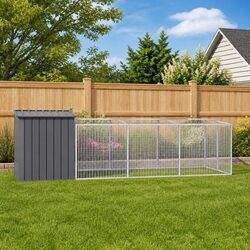 Reliable Anthracite Dog House with Extended Run