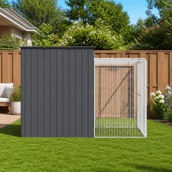 Comforting Dog House with Run for Your Beloved Pet