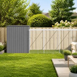 Reliable Grey Dog House with Run for Comfort