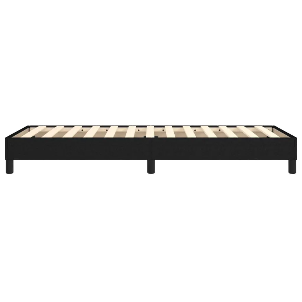 King Single Size Bed Frame Supportive Black Fabric Plywood Slats