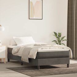Reliable King Single Bed Frame with Grey Velvet Finish