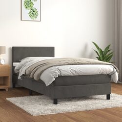 Box Spring Bed with Durable Upholstery