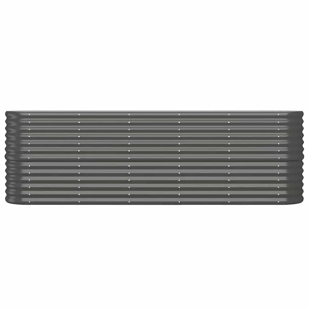 Raised Garden Bed Planter Box Outdoor Vegetables Herbs Flowers Anthracite 224x40x68 cm