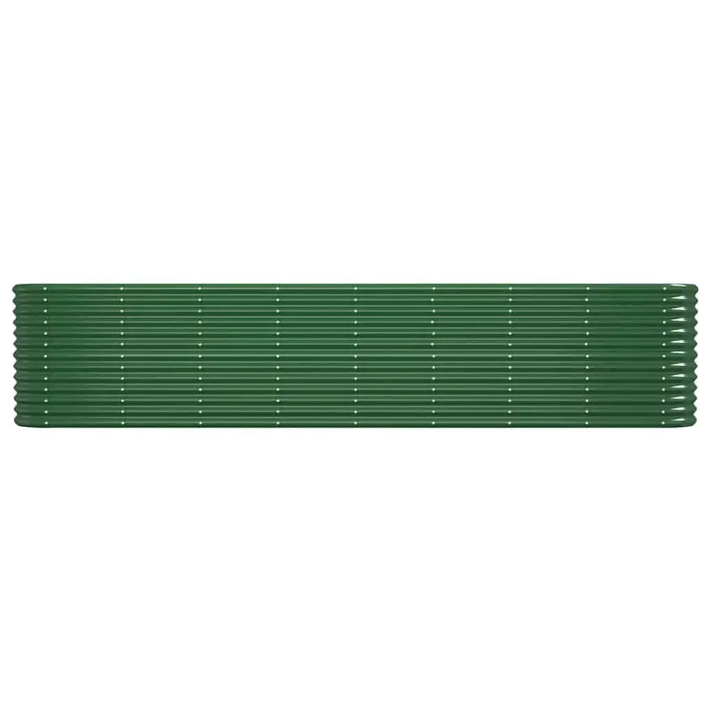 Raised Garden Bed Planter Box Galvanised Steel Frame Outdoor Vegetable Flowers Green 332 x 40 x 68 cm