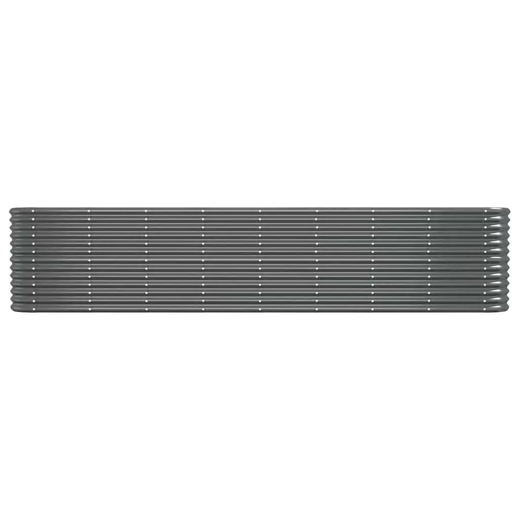 Raised Garden Bed Planter Box Outdoor Vegetables Flowers Herbs 332 x 40 x 68 cm Anthracite Steel