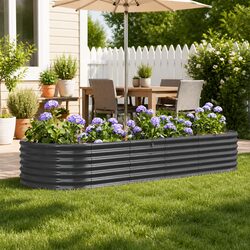 Reliable Anthracite Raised Garden Bed for Your Outdoor Needs 224x80x36cm