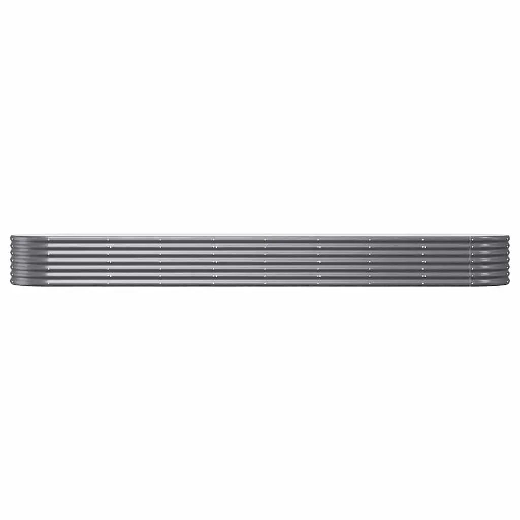 Garden Raised Bed Galvanised Steel Planter Box Outdoor 368x80x36cm Anthracite