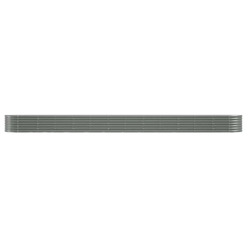 Galvanised Steel Raised Bed Planter Box Outdoor Vegetables Flowers Herbs 512 x 80 x 36 cm Grey