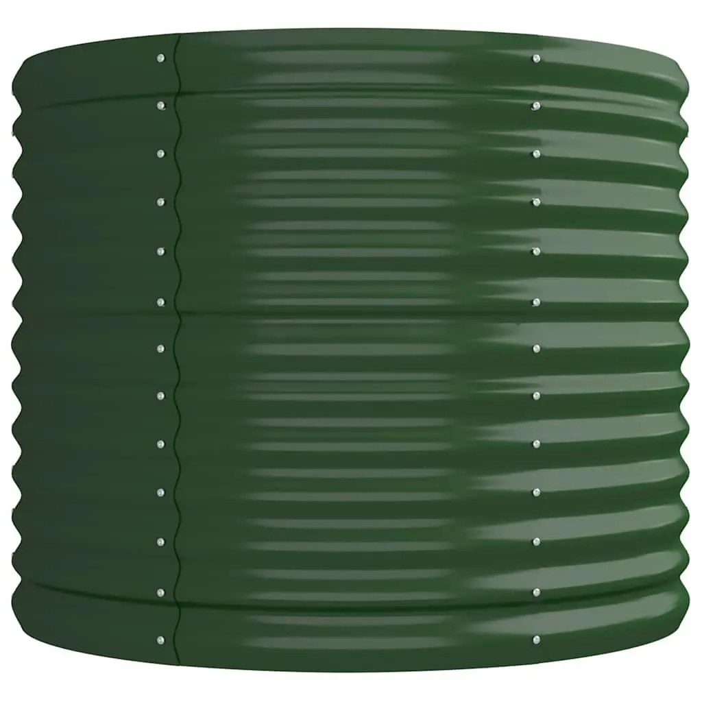 Garden Raised Bed Galvanised Steel Planter Box Outdoor Vegetables Herbs 224x80x68cm Green