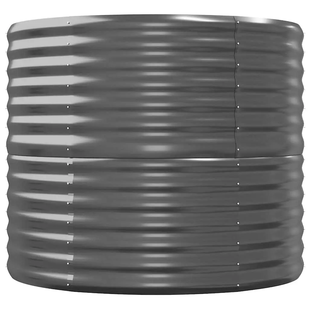 Raised Garden Bed Planter Outdoor 296x80x68cm Anthracite Galvanised Steel