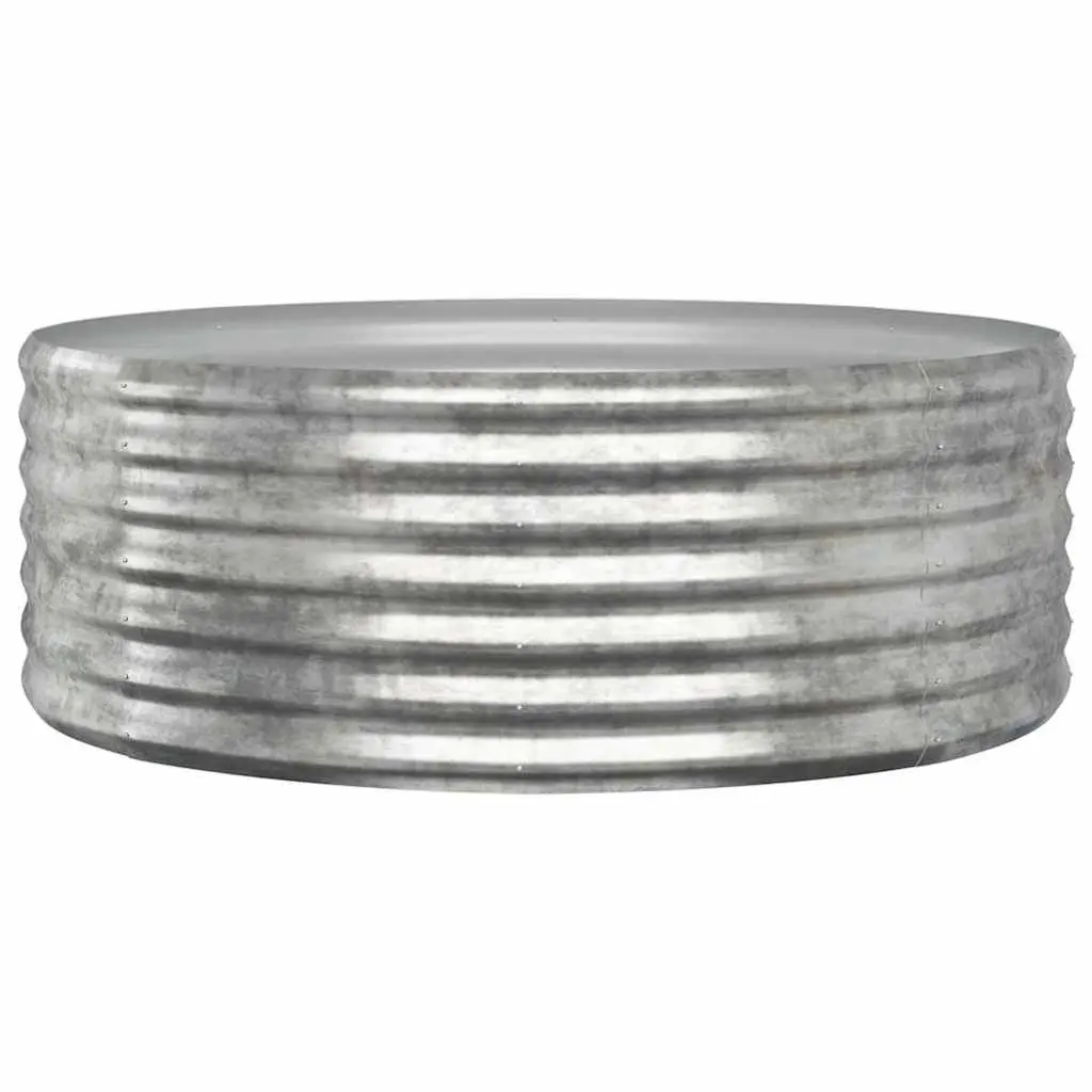 Garden Raised Bed Planter Box Outdoor Vegetable Flower Herb Pot Container 100 x 100 x 36 cm Silver