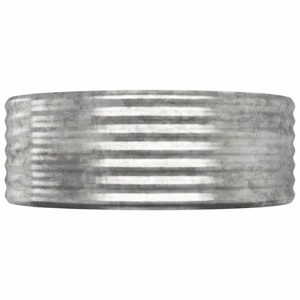 Garden Raised Bed Planter Box Outdoor Vegetable Flower Herb Pot Container 100 x 100 x 36 cm Silver