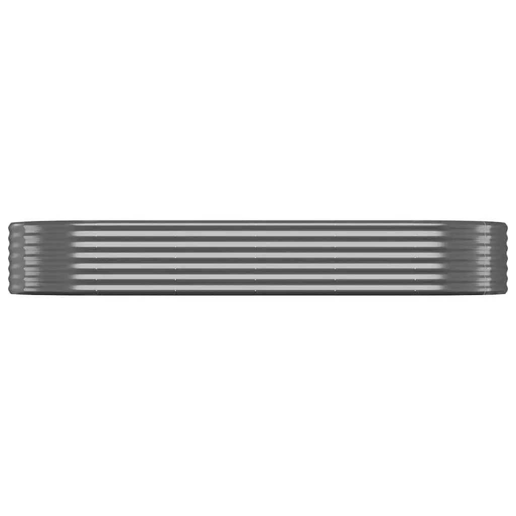 Raised Garden Bed Planter Outdoor Vegetables Flowers 249 x 100 x 36 cm Anthracite Steel Frame