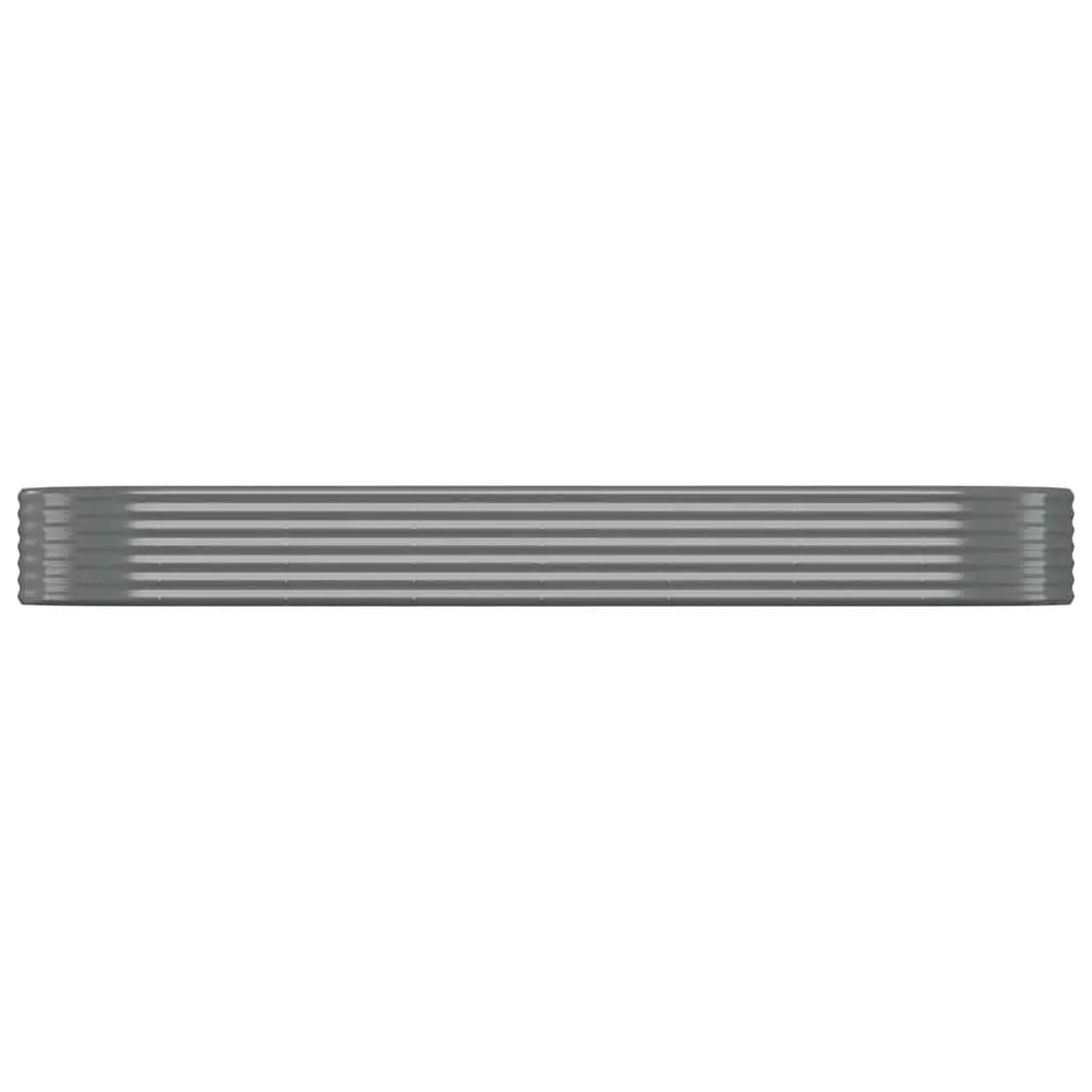 Raised Garden Bed Galvanised Steel Planter Box Outdoor Grey 322L x 100W x 36H cm