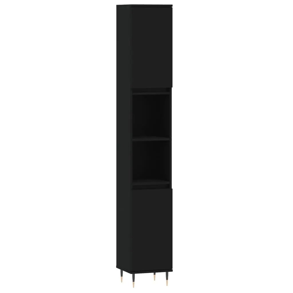 Black Bathroom Furniture Set