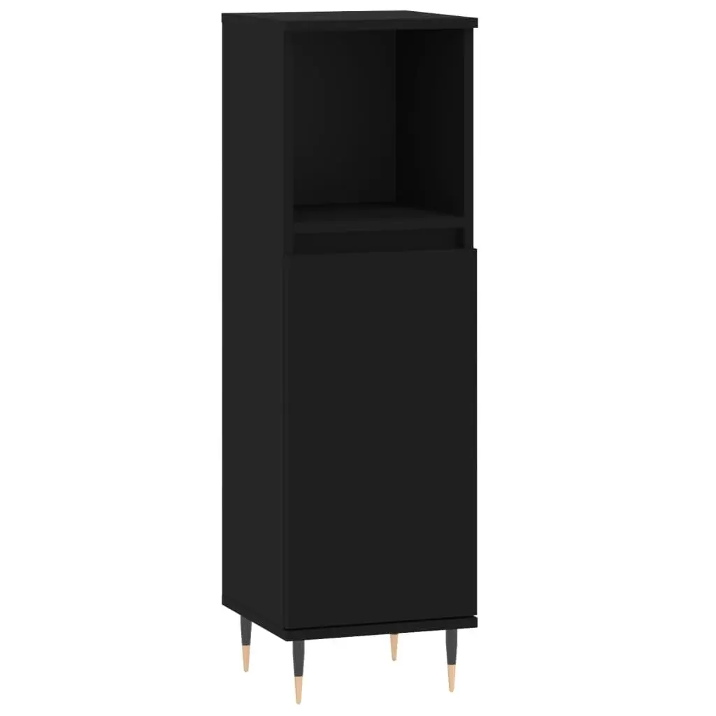 Black Bathroom Furniture Set