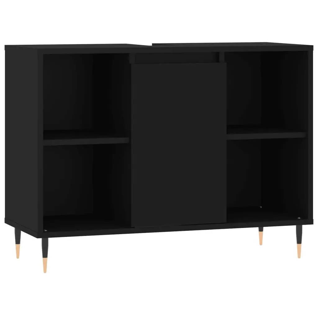 Black Bathroom Furniture Set