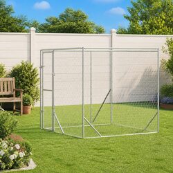 Reliable Outdoor Dog Kennel - Galvanised Steel 2x14x2m