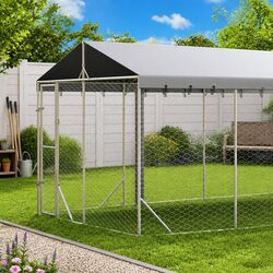 Reliable Outdoor Dog Kennel Run with Roof Features