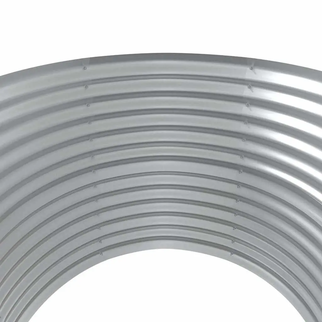 Garden Raised Bed Planter Box Outdoor Galvanised Steel 100 x 100 x 68 cm Silver