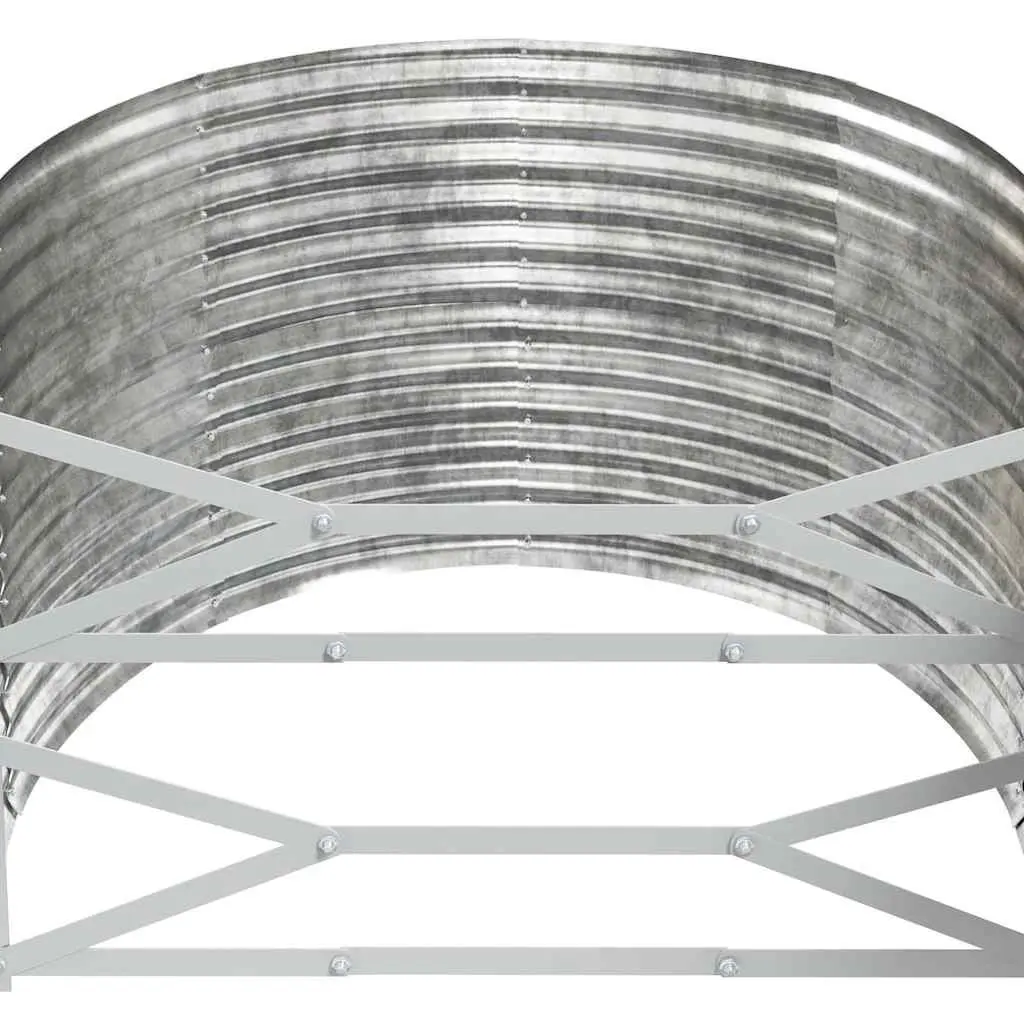 Galvanised Steel Raised Garden Bed Planter Outdoor Flowers Vegetables Herbs 175 x 100 x 68 cm Silver