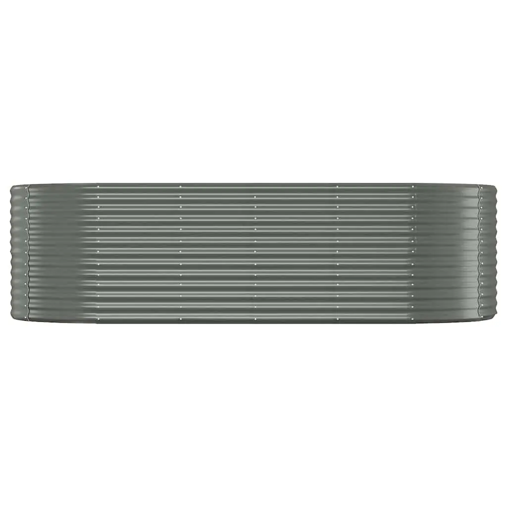 Galvanised Steel Raised Garden Bed Outdoor Vegetable Flower Planter Box 249 x 100 x 68 cm Grey