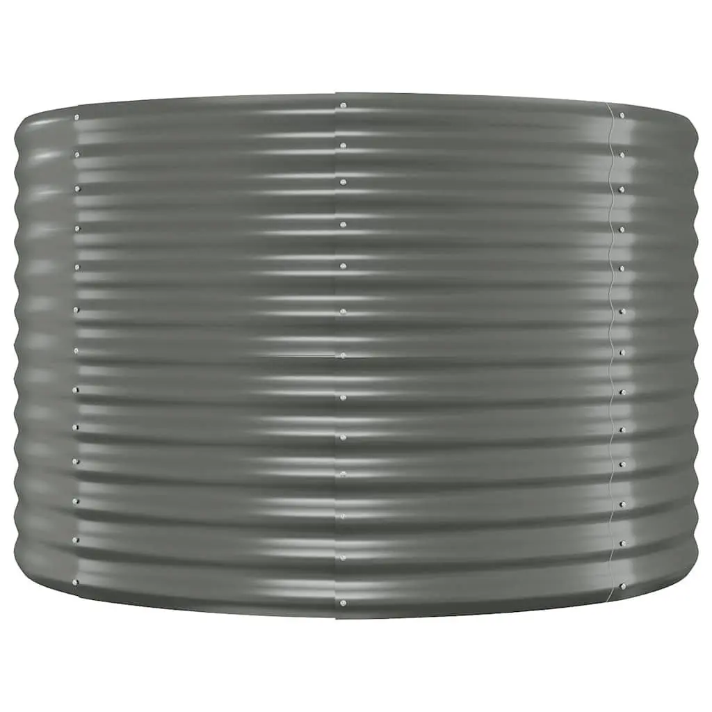 Galvanised Steel Raised Garden Bed Outdoor Vegetable Flower Planter Box 249 x 100 x 68 cm Grey