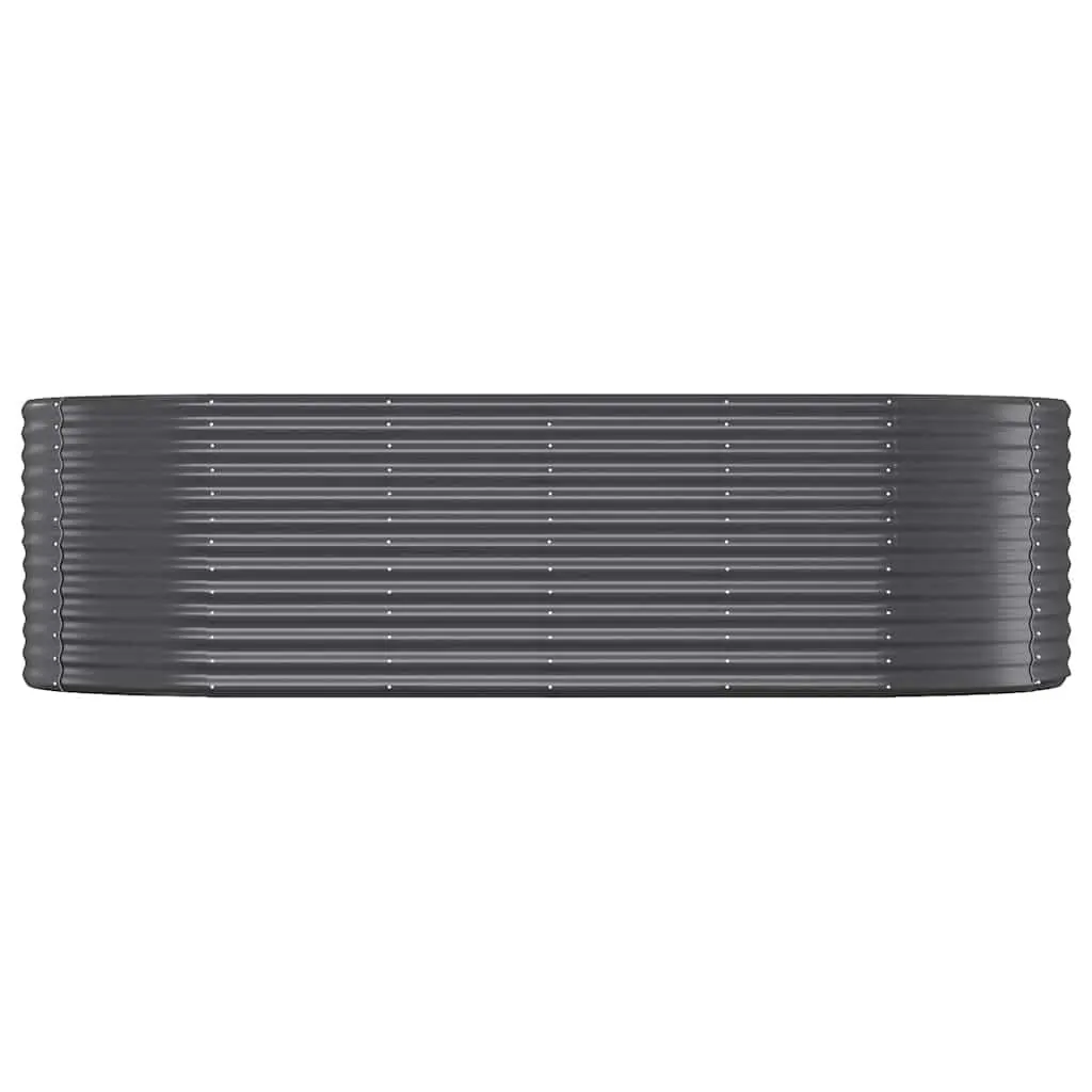 Garden Raised Bed Planter Anthracite 249x100x68cm Galvanised Steel Frame