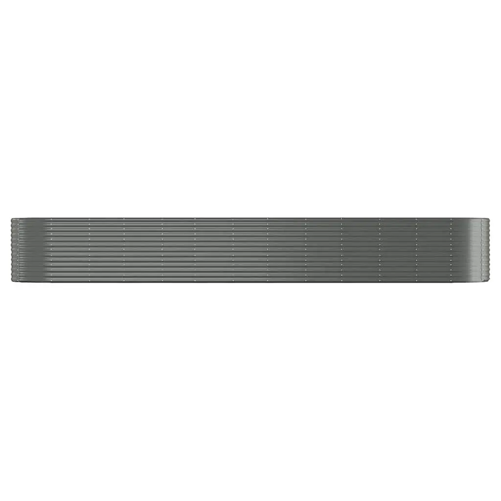 Garden Raised Bed Steel Frame Outdoor Planter Box Large Rectangular Vegetable 507x100x68cm Grey