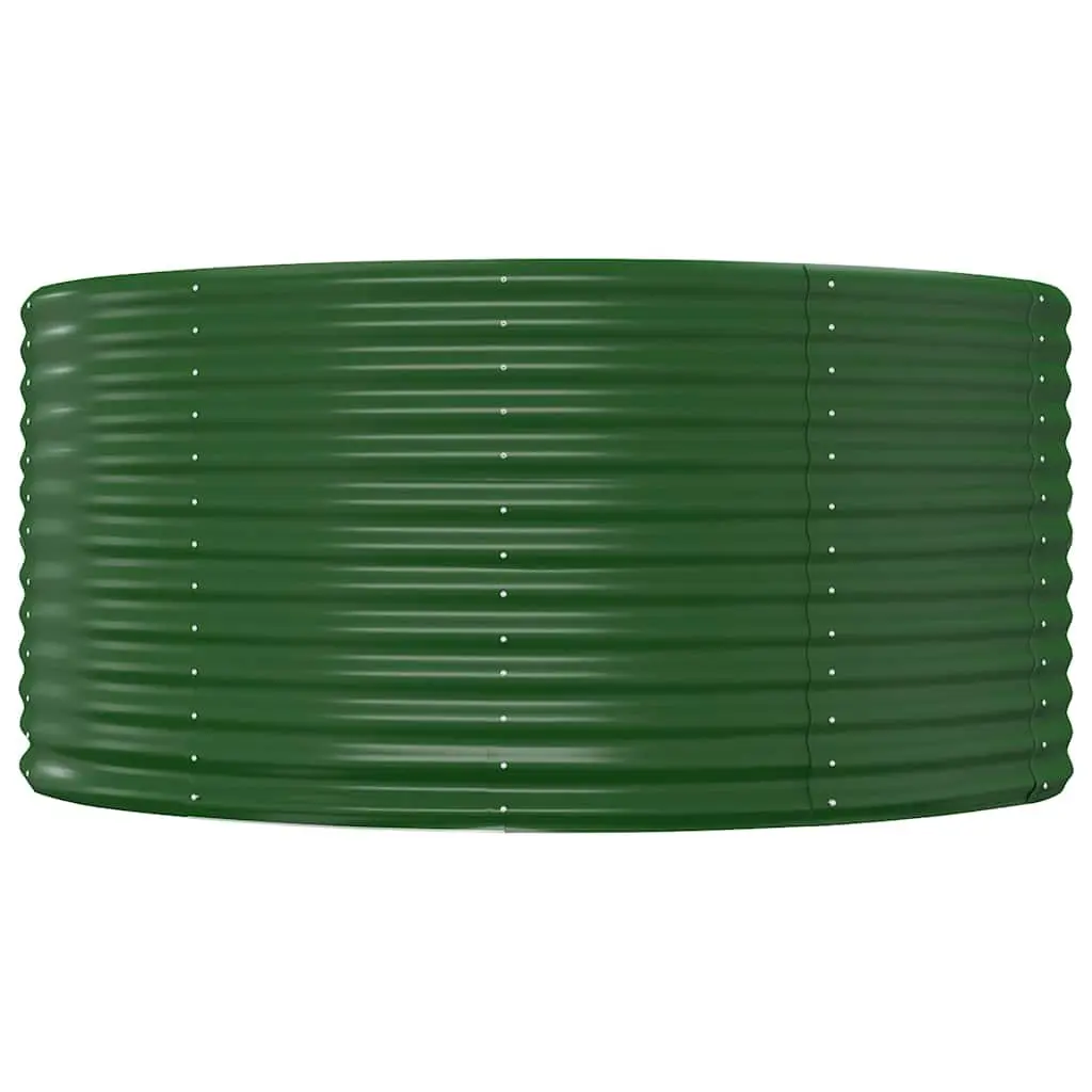 Garden Raised Bed Planter Box 140x140x68cm Galvanised Steel Green Outdoor