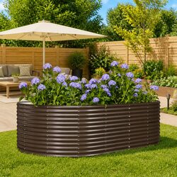 Reliable Brown Planter Box for Growing Flowers and Herbs