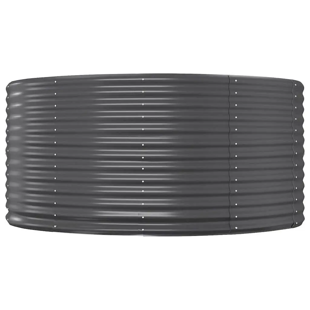 Raised Garden Bed for Plants 212x140x68 cm Anthracite Galvanised Steel Planter Box