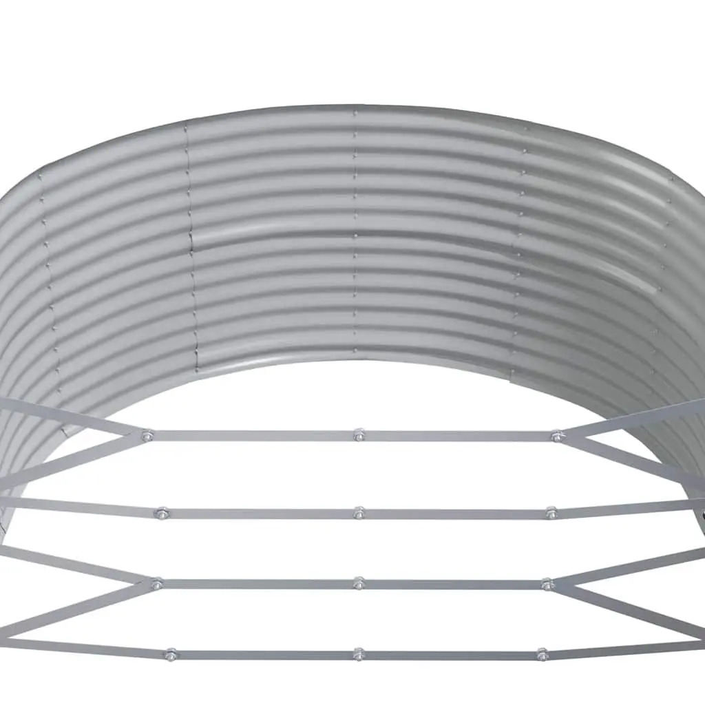 Raised Garden Bed for Plants 212x140x68 cm Anthracite Galvanised Steel Planter Box