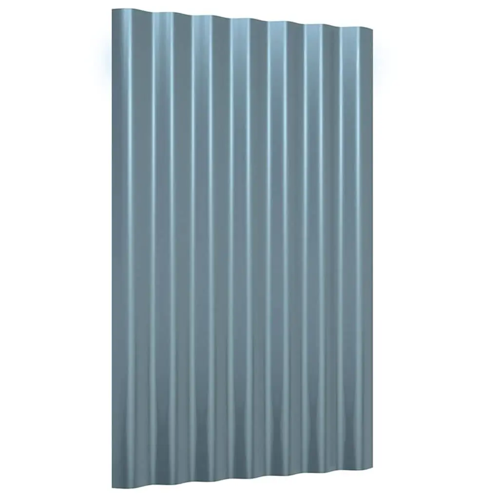 Metal Roof Panels Grey Corrugated Roofing Sheets 60x36 cm