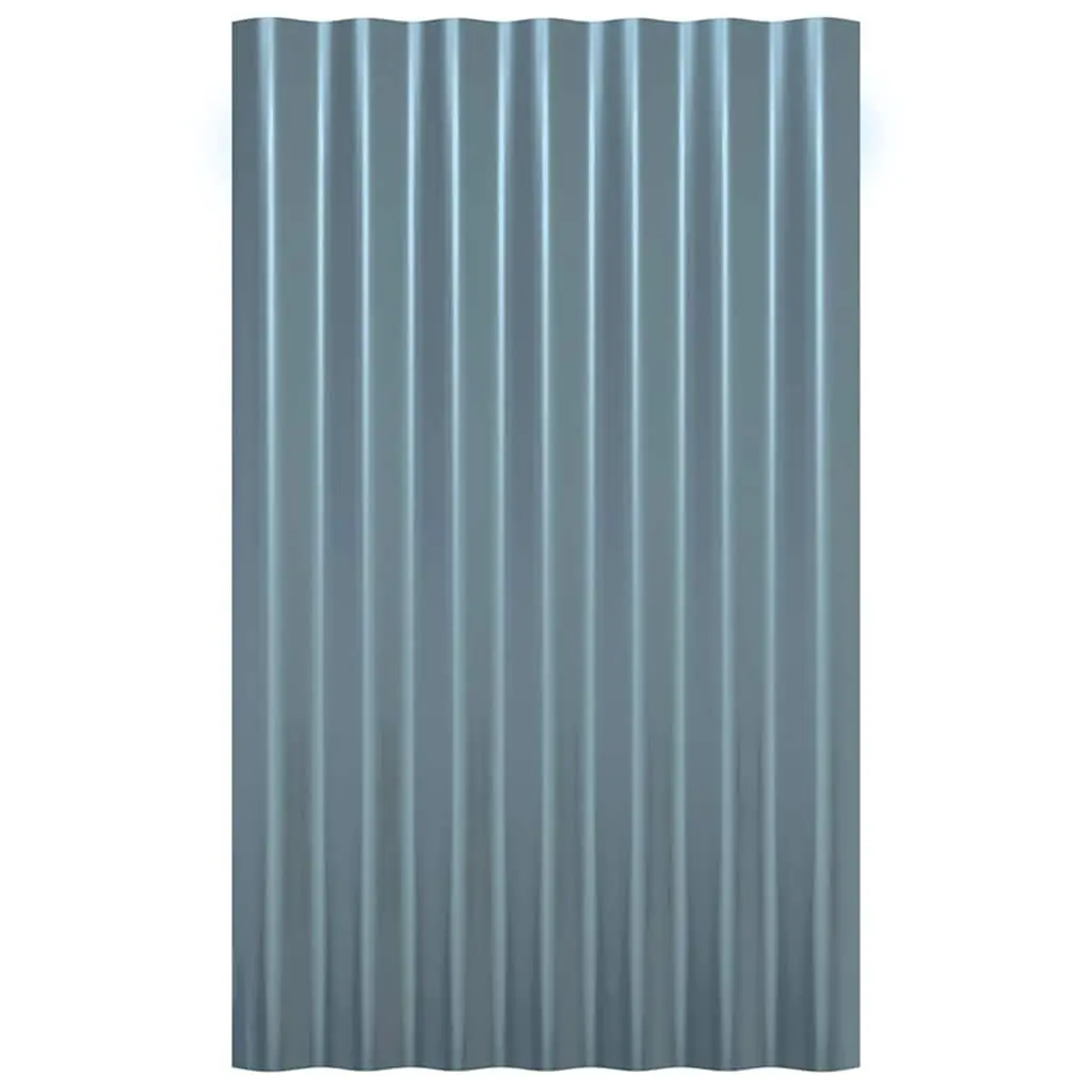 Metal Roof Panels Grey Corrugated Roofing Sheets 60x36 cm