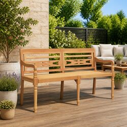 Comfortable 150cm Teak Wooden Outdoor Bench