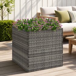 Grey Garden Planter 80x80x80 cm - Practical and Reliable