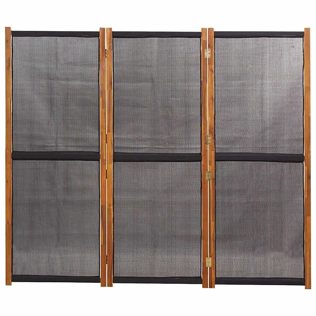 3-Panel Room Divider Folding Privacy Screen Indoor Outdoor Partition Black