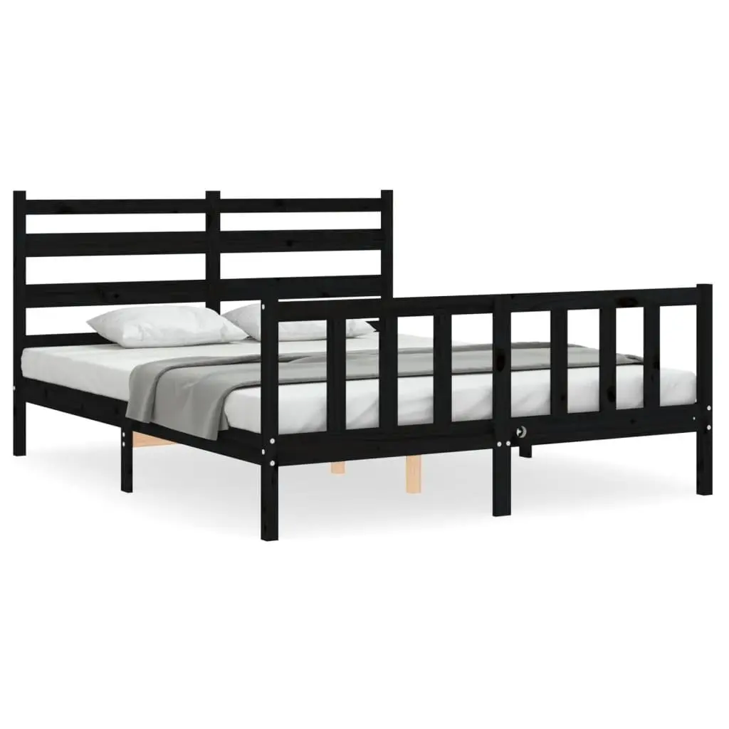 Black Pine Bed Frame 150x200 cm