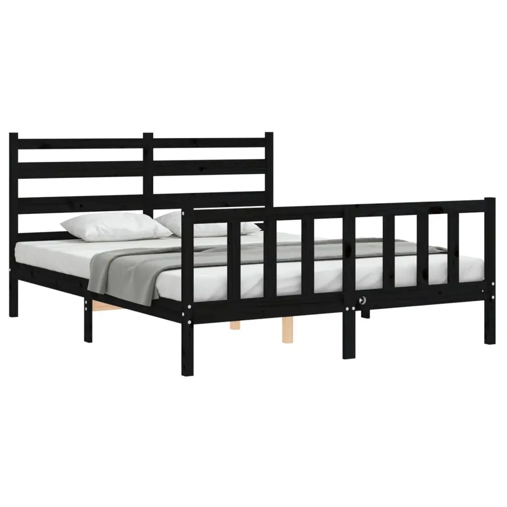 Black Pine Bed Frame 150x200 cm