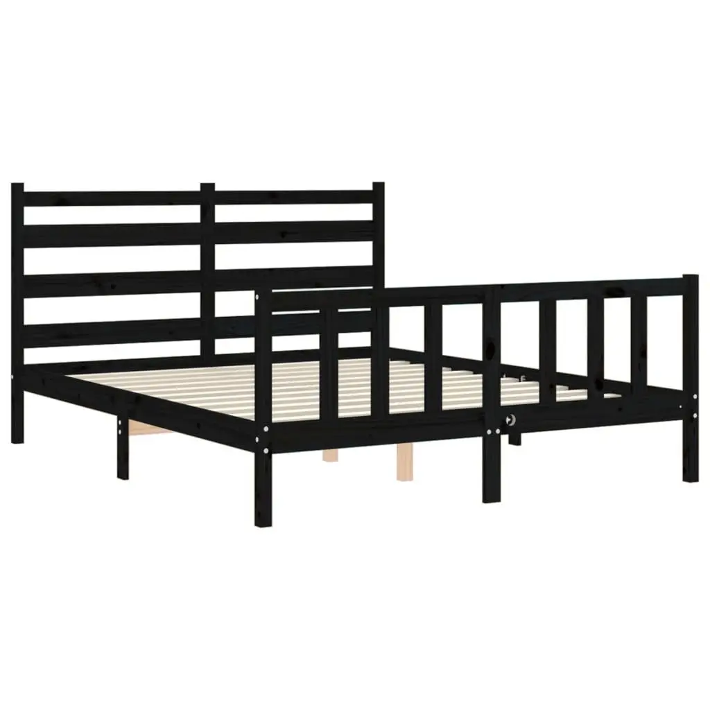 Black Pine Bed Frame 150x200 cm