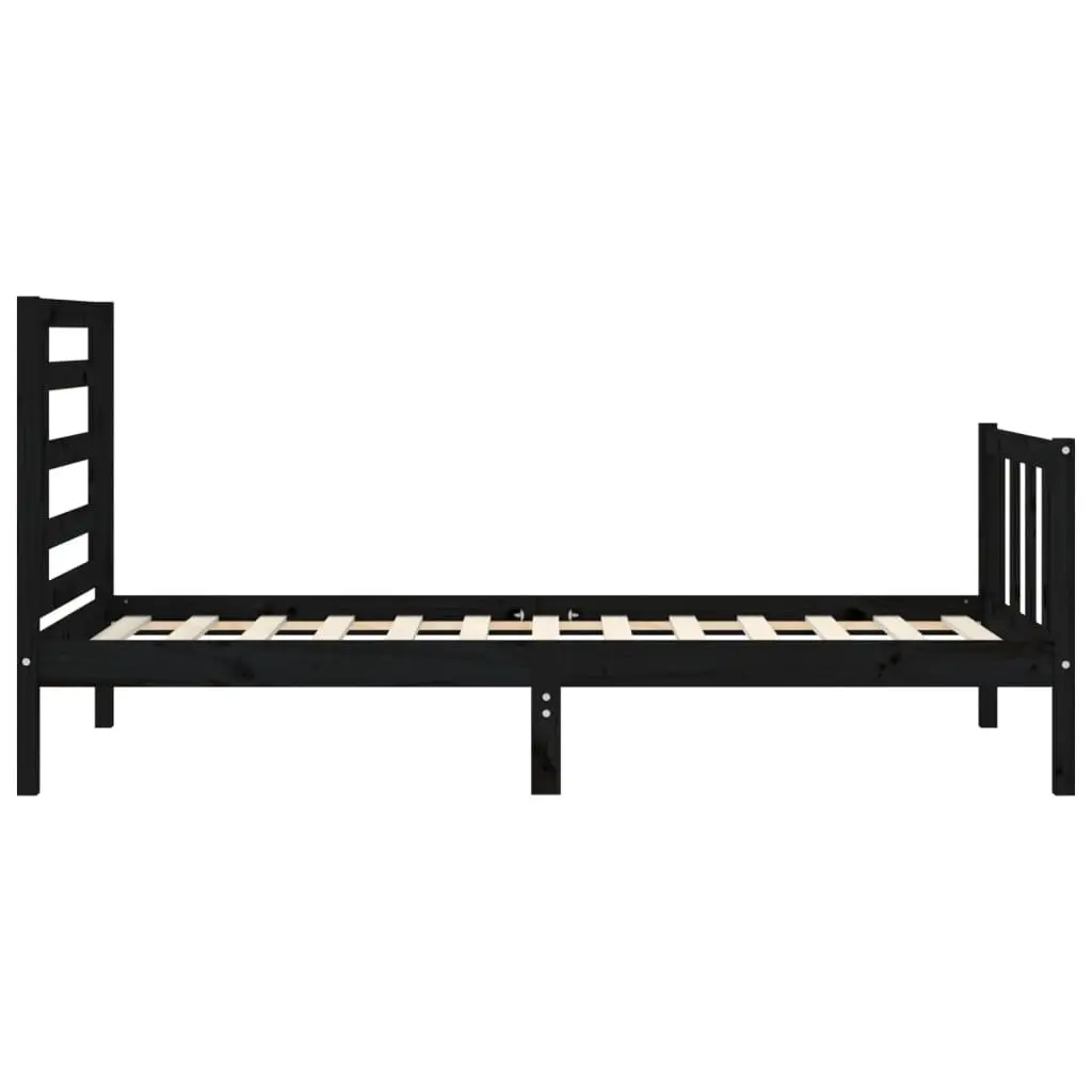 Black Pine Bed Frame 90x190 cm