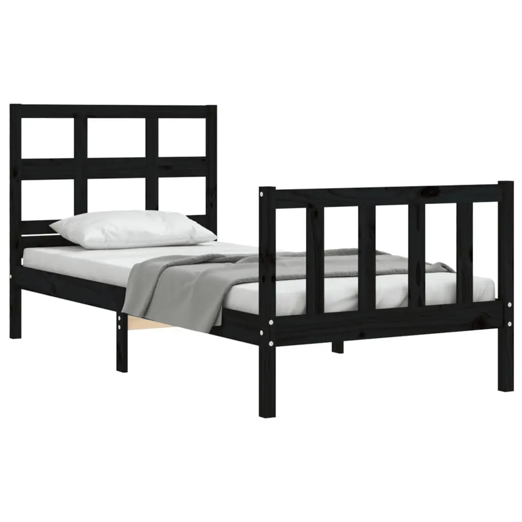 Solid Pine Bed Frame 90x190 cm for Comfort