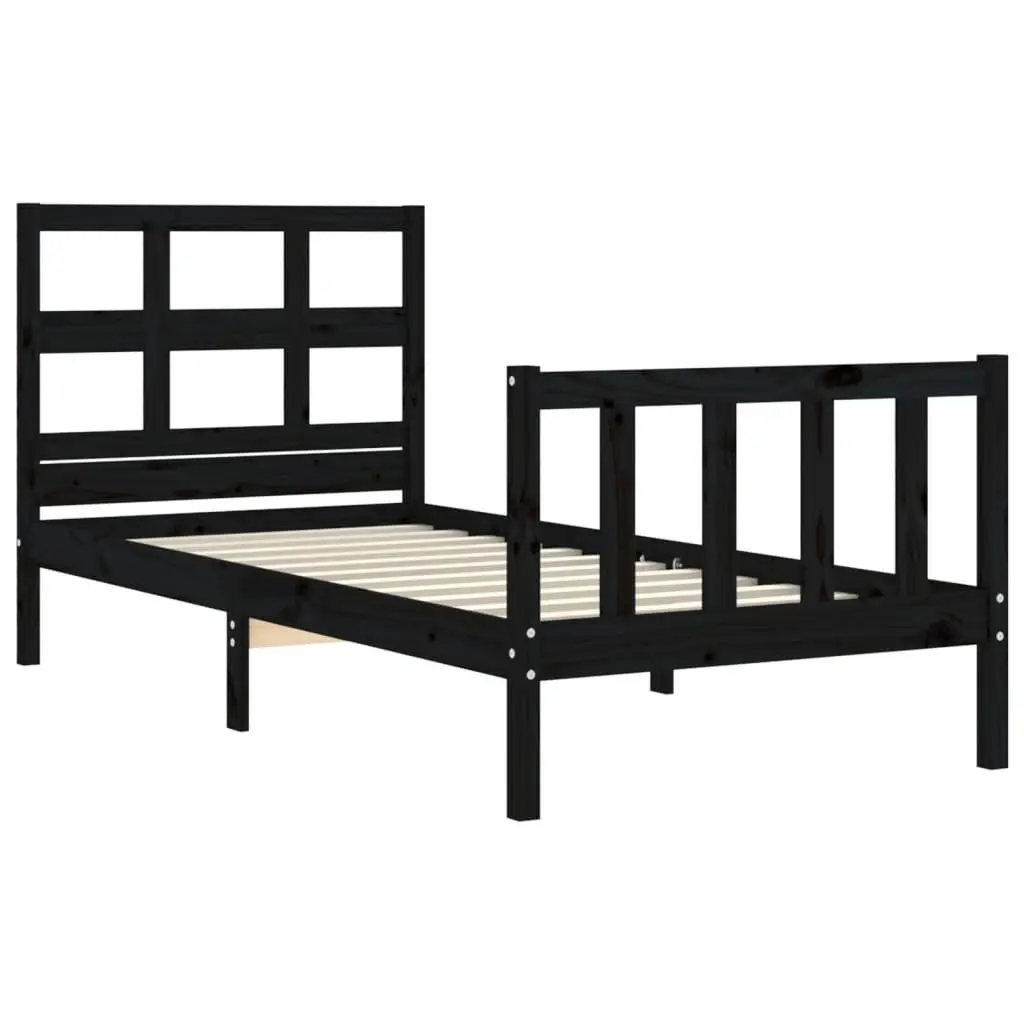 Solid Pine Bed Frame 90x190 cm for Comfort