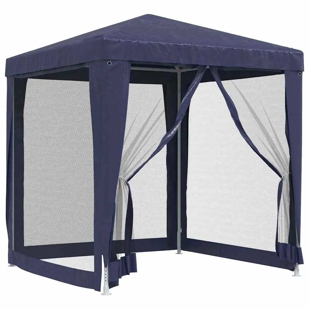 Party Tent Gazebo Outdoor Canopy Shelter 2x2m Blue Mesh Sidewalls