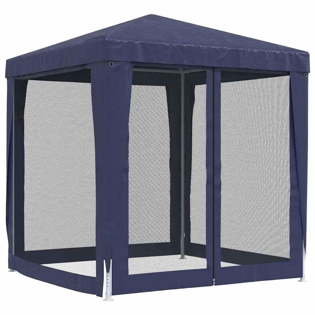 Party Tent Gazebo Outdoor Canopy Shelter 2x2m Blue Mesh Sidewalls