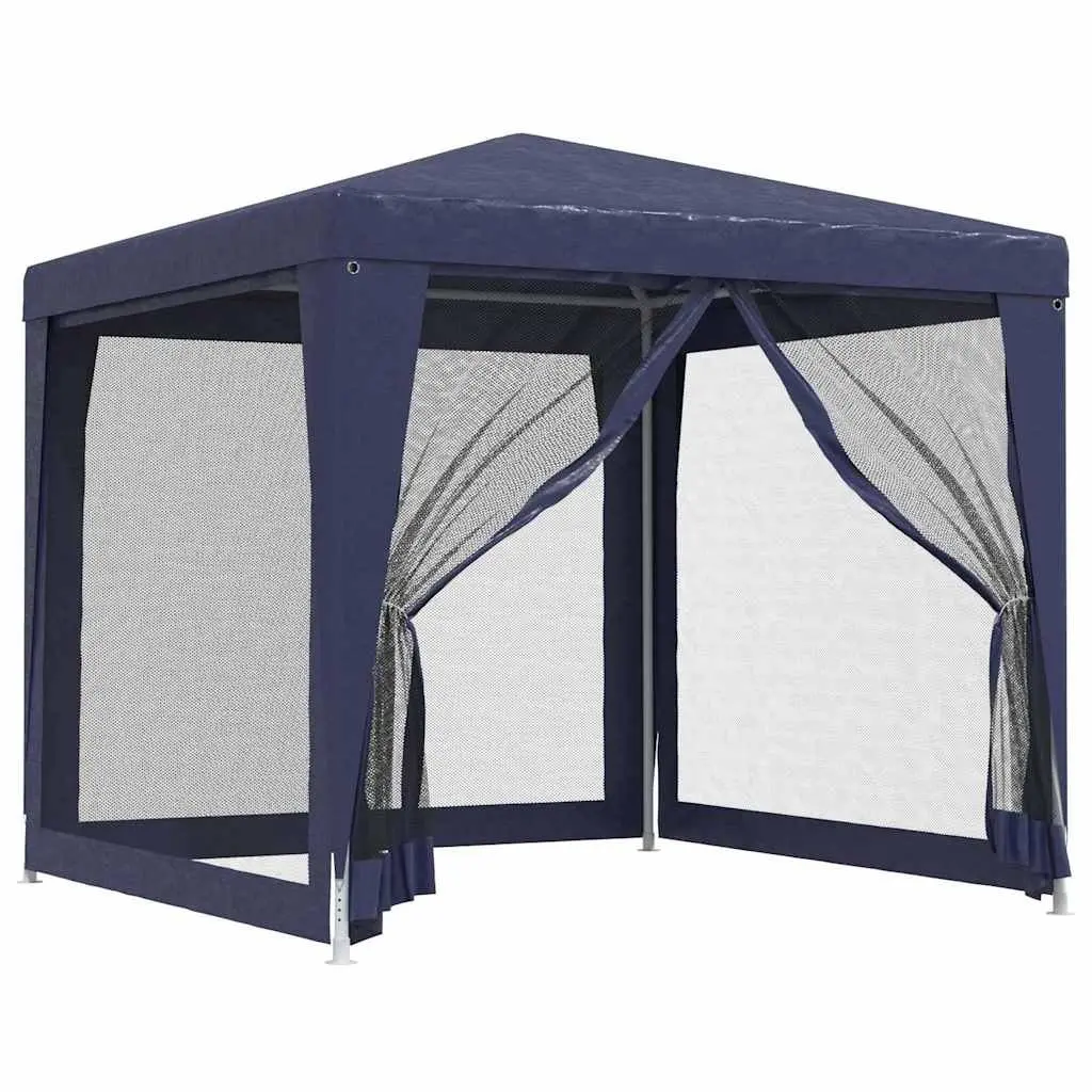 Party Tent Outdoor Gazebo 2.5x2.5m Blue with Mesh Sidewalls