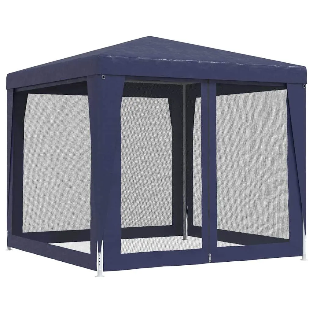 Party Tent Outdoor Gazebo 2.5x2.5m Blue with Mesh Sidewalls